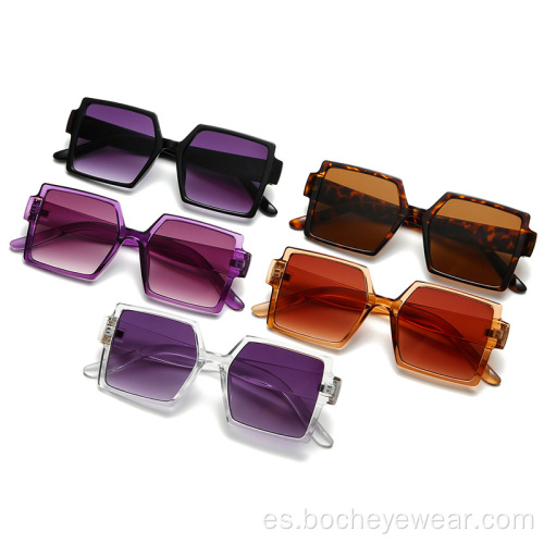 Nuevas gafas de sol cuadradas de montura grande Retro Gafas de sol para mujer de la misma tendencia en Europa y América Gafas de sol de calle para hombre s2112